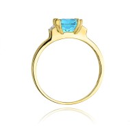Pierścionek Złoty pr 585 Brylanty Topaz 1.40 ct 
W103-585-T1.40-BD