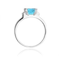 Pierścionek Złoty pr 585 Brylanty Topaz 1.40 ct 
W103-585-T1.40-BD