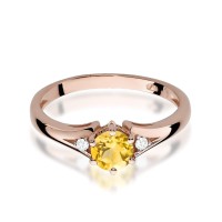 Pierścionek Złoty pr 585 Brylanty Cytryn 0.50 ct
W076-585-C0.50-BD