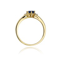 Pierścionek Złoty pr 585 Brylanty Szafir 0.50 ct
W076-585-S0.50-BD