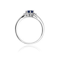 Pierścionek Złoty pr 585 Brylanty Szafir 0.50 ct
W076-585-S0.50-BD