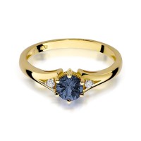 Pierścionek Złoty pr 585 Brylanty Szafir 0.50 ct
W076-585-S0.50-BD