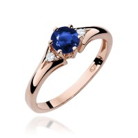 Pierścionek Złoty pr 585 Brylanty Szafir 0.50 ct
W076-585-S0.50-BD