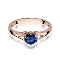 Pierścionek Złoty pr 585 Brylanty Szafir 0.50 ct
W076-585-S0.50-BD
