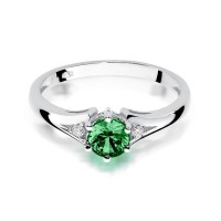 Pierścionek Złoty pr 585 Brylanty Szmaragd 0.60 ct
W076-585-SZ0.50-BD