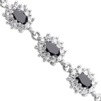 Bransoletka Srebrna pr 925 Cyrkonia B083S-Z1099B