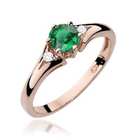 Pierścionek Złoty pr 585 Brylanty Szmaragd 0.60 ct
W076-585-SZ0.50-BD