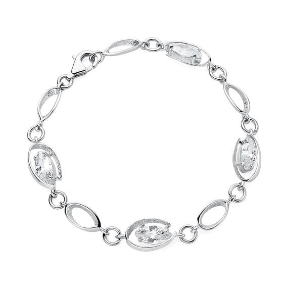 Bransoletka Srebrna pr 925 Cyrkonia B086S-KS0237B