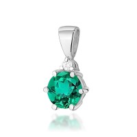 Zawieszka Złota pr 585 Brylant Szmaragd  0.50 ct 
Z076-585-SZ0.50