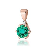 Zawieszka Złota pr 585 Brylant Szmaragd  0.50 ct 
Z076-585-SZ0.50