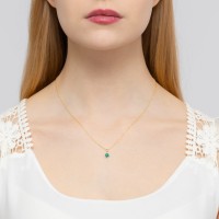 Zawieszka Złota pr 585 Brylant Szmaragd  0.50 ct 
Z076-585-SZ0.50