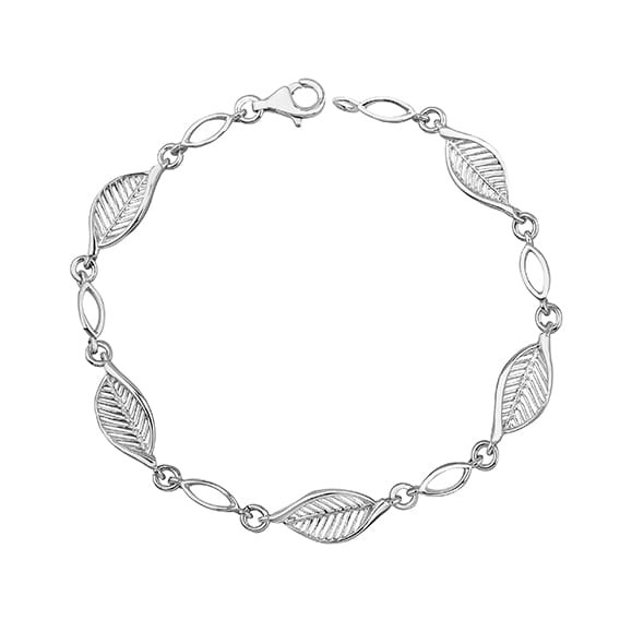 Bransoletka Srebro pr 925 Listki B092S-KS0193B