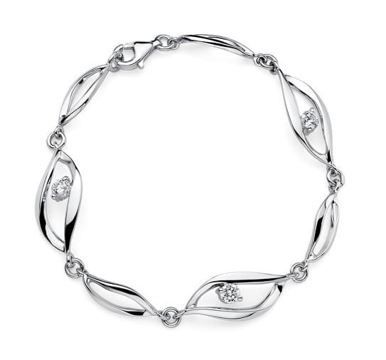 Bransoletka Srebrna pr 925 Cyrkonia B094S-KS0225B