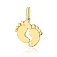 Zawieszka Złota pr 585 Brylant Stópki 
Z033-Z-585-B0.005-BD