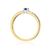 Pierścionek Złoty pr 585 Brylanty Szafir 0.30 ct
BC030-585-S0.15-BD