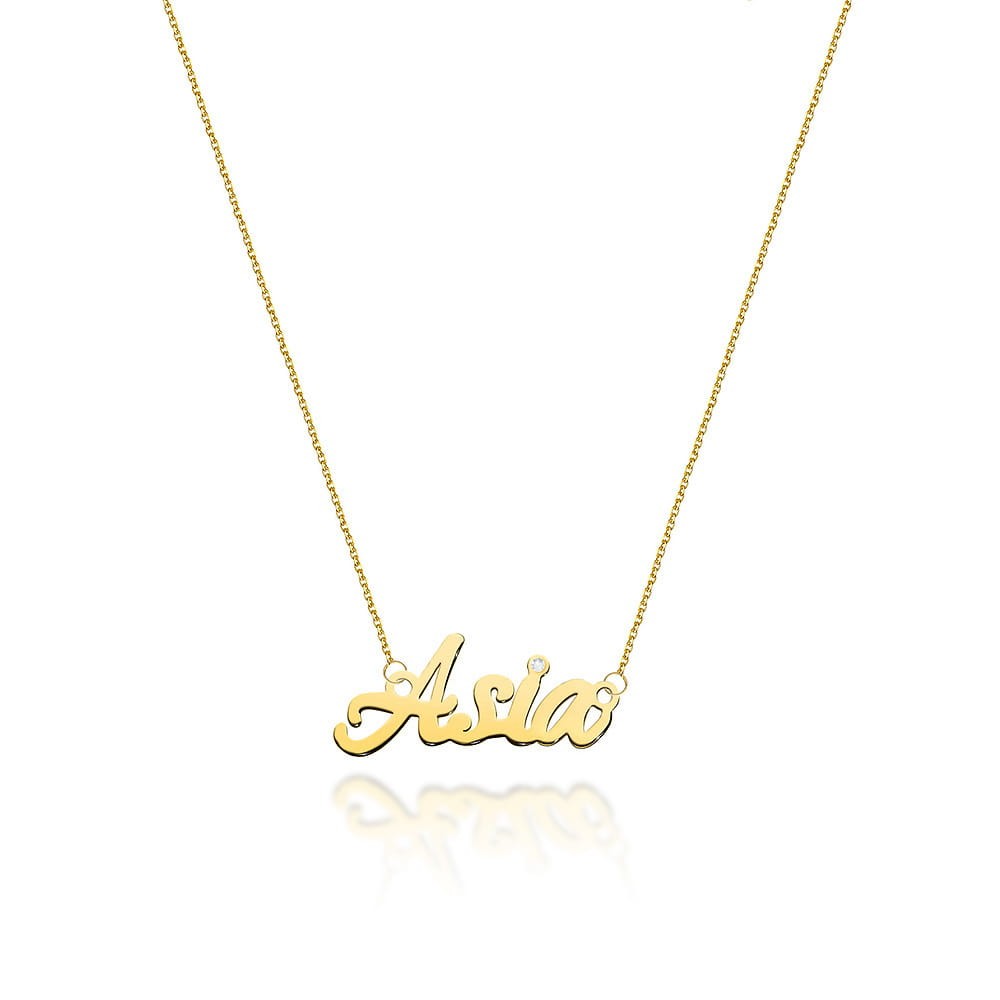 Naszyjnik Złoty pr 585 Brylant Celebrytka Asia 
C067-Z-585-Asia