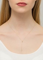 Naszyjnik Złoty pr 585 Brylant Celebrytka Krzyż 
C065-585-B0.0145-BD