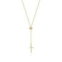 Naszyjnik Złoty pr 585 Brylant Celebrytka Krzyż 
C065-585-B0.0145-BD
