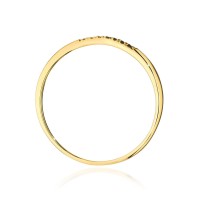 Pierścionek Złoty pr 585 Czarne Brylanty  0,035 ct BC007-585-CB0.035-BD