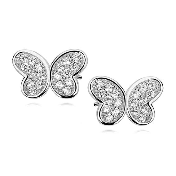 Kolczyki Srebrne pr 925 Motyle KO088S-Z1043