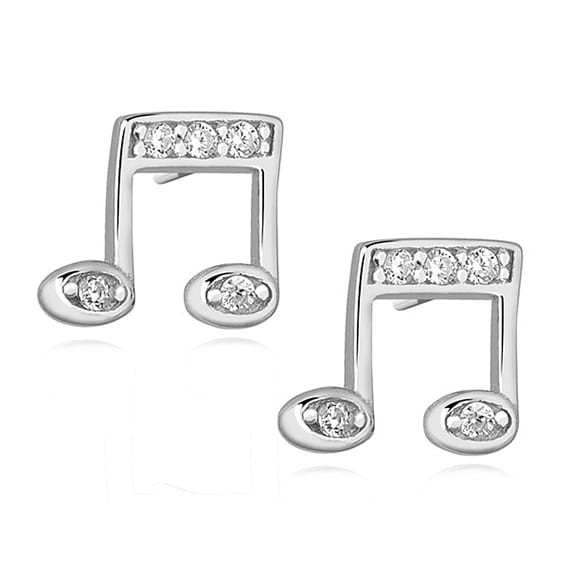 Kolczyki Srebrne pr 925 Nuty KO089S-Z1125