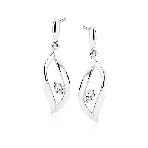 Kolczyki Srebrne pr 925 Wiszące Cyrkonie KO174S-KS0225E
