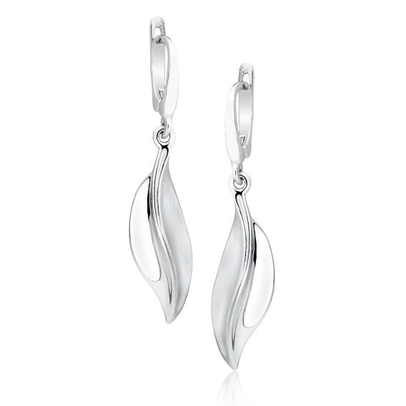 Kolczyki Srebrne pr 925 Liść  KO179S-KS0233