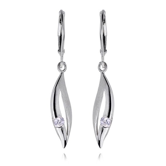 Kolczyki Srebrne pr 925 Biała Cyrkonia KO219S-KS0019D
