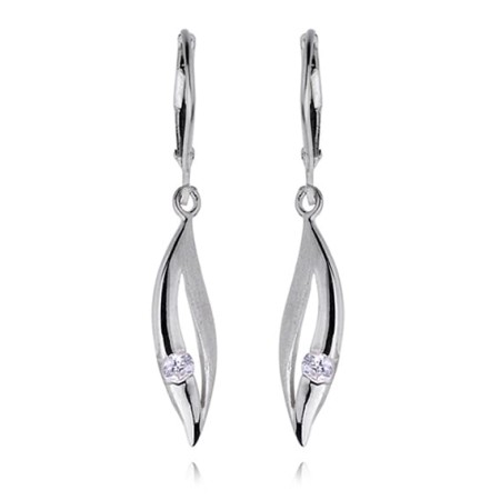 Kolczyki Srebrne pr 925 Biała Cyrkonia