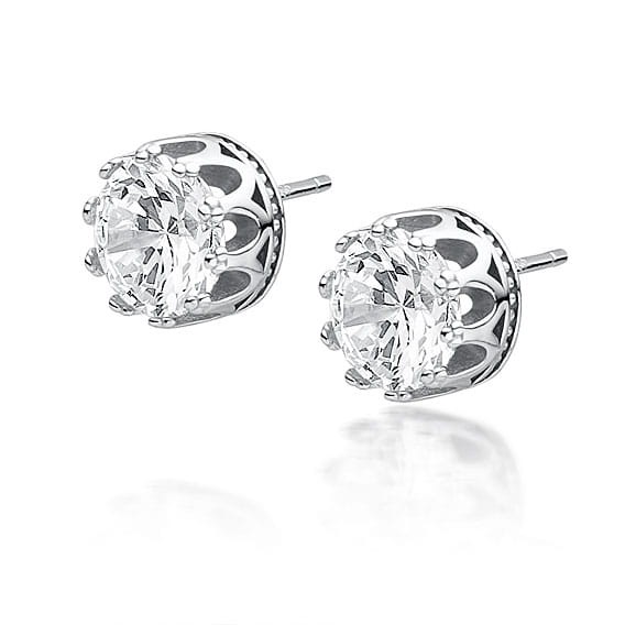 Kolczyki Srebrne pr 925 Okrągła Cyrkonia KO253S-Z1719