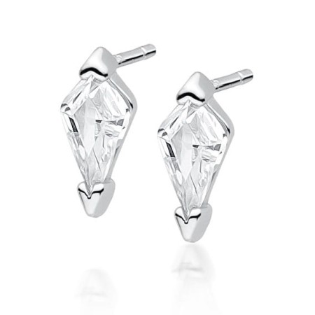 Kolczyki Srebrne pr 925 Biała Cyrkonia