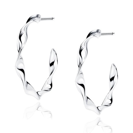 Kolczyki Srebrne pr 925 Kręcone Kółka
