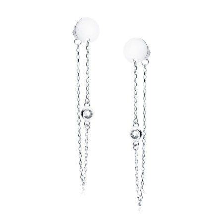 Kolczyki Srebrne pr 925 Koło Łańcuszek