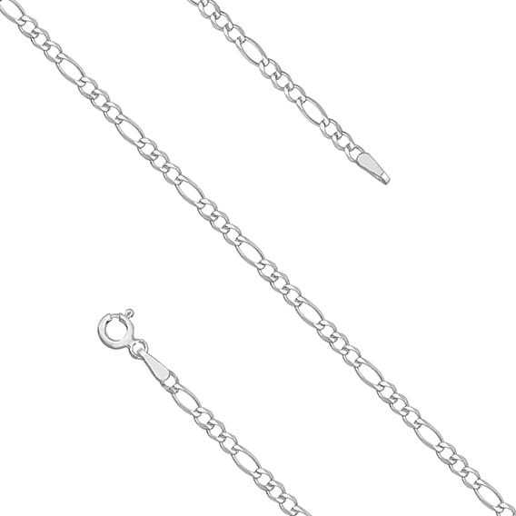 Łańcuszek Srebrny pr 925 Figaro Płaskie L015S-FIEX60R