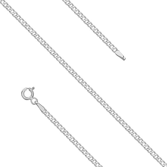 Łańcuszek Srebrny pr 925 Pancerka Diamentowana Płaska 
L021S-CHEV45GR
