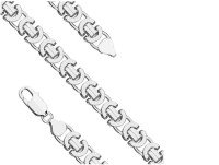 Łańcuszek Srebrny pr 925 Królewski Płaski L026S-EQUO130R
