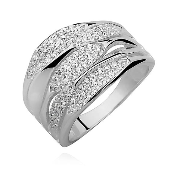 Pierścionek Srebrny pr 925 Cyrkonia  P180S-Z0981