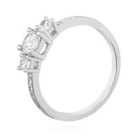 Pierścionek Srebrny pr 925 Cyrkonia P-092S-Z1244A