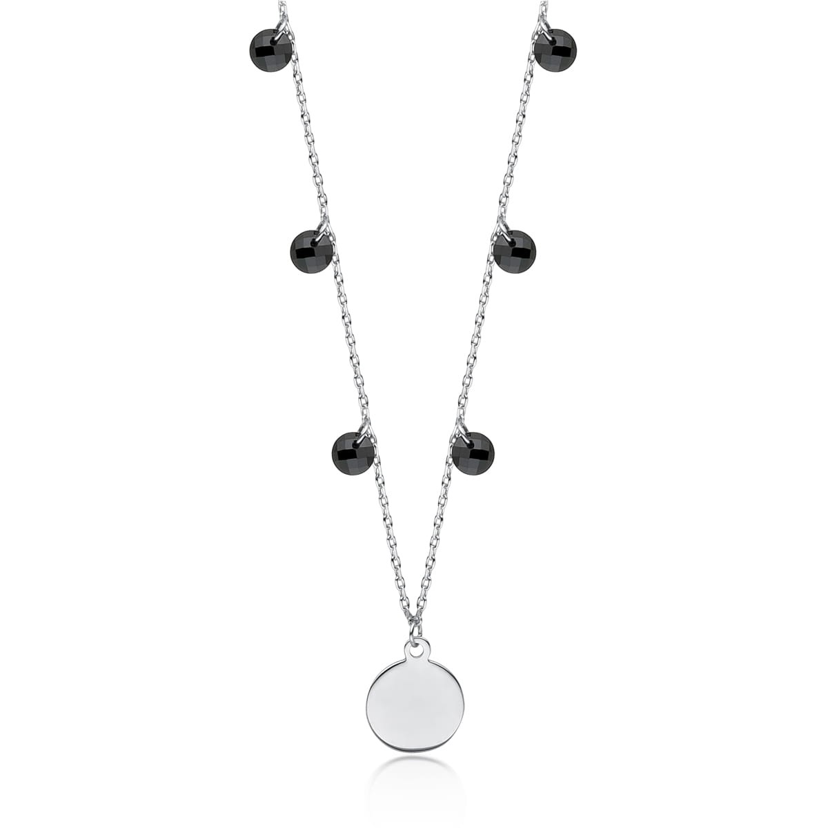 Naszyjnik Srebrny pr 925 Choker Kołeczka Czarna Cyrkonia
ZAS0105S-Z1709N