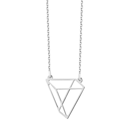 Naszyjnik Srebrny pr 925 Origami Trójkąt