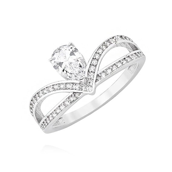 Pierścionek Srebrny pr 925 Cyrkonia P105S-Z1510A