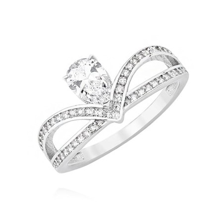 Pierścionek Srebrny pr 925 Cyrkonia