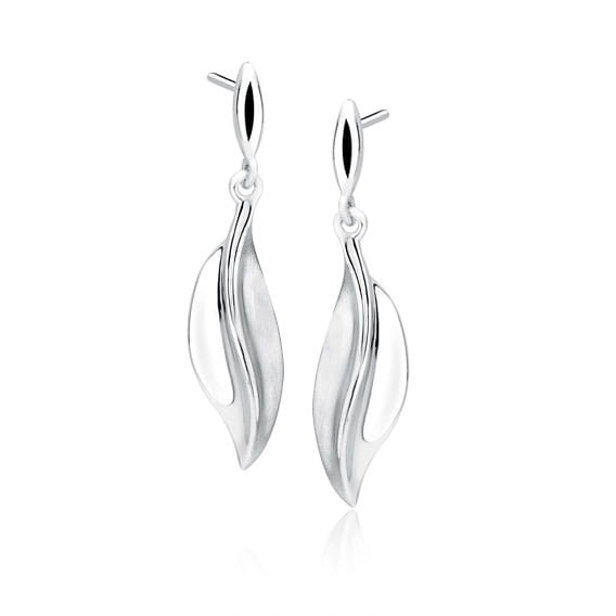 Kolczyki Srebrne pr 925 Liść 
KO291S-KS0233