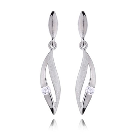 Kolczyki Srebrne pr 925 Biała Cyrkonia 