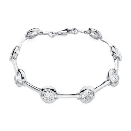 Bransoletka Srebrna pr 925 Okrągłe Cyrkonie 