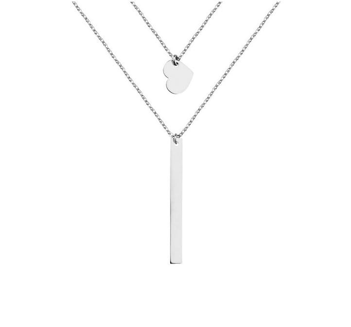 Naszyjnik Srebrny pr 925  Serce Blaszka
ZAS0158S-R0213